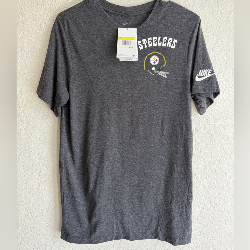 NWT Pittsburgh Steelers Nike Charcoal Retro T-Shirt - Men’s  Small